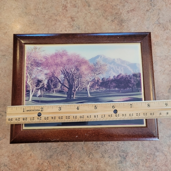 Wooden Box ~ Jewelry ~ Keepsake ~ Casa Colina Golf Course Motif ~ Memento Box - Picture 13 of 16